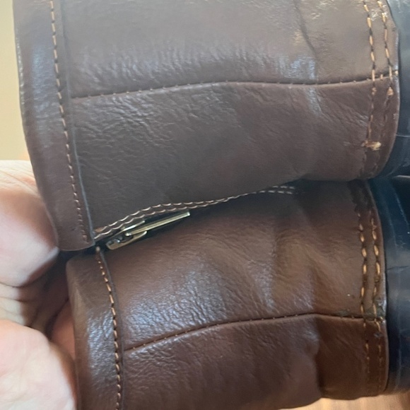 Sperry Boots 4 Saltwater Brown Leather Rubber Heeled Snow Ski Preppy Classic - Picture 10 of 13